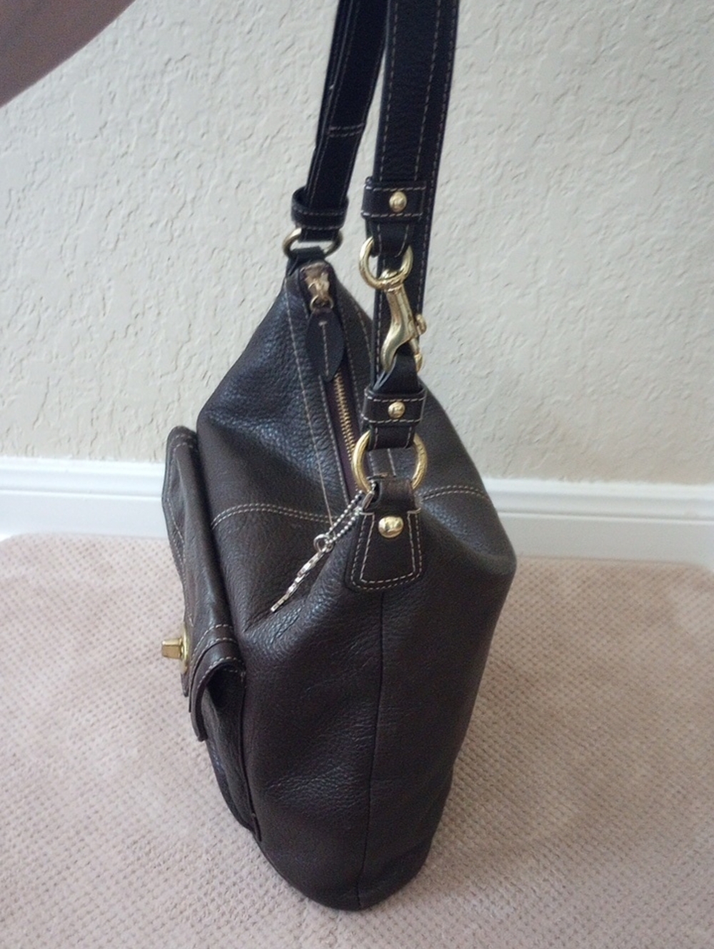 Coach Penelope Pebble Leather Soho Convertible Shoulder To Crossbody Bag - Picture 9 of 14